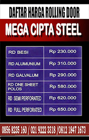 Gambar Daftar Harga Folding Gate & Rolling Door One Sheet, Industri 