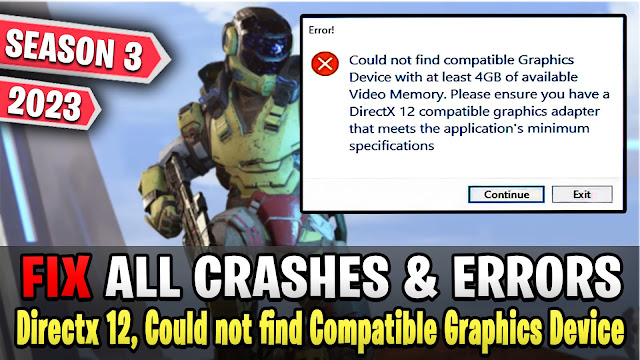 fix error,halo infinite directx 12 error,halo infinite drivers error,halo infinite error directx 12,halo infinite could not find compatible graphics device,Halo infinite please ensure you have a Directx 12 compatible graphics adapter,halo infinite could not find compatible graphics device with at least 4gb of availble video memory,halo infinite fix crashing,Fix Halo infinite crash,how to fix halo infinite season 3 not launching,how to fix halo infinite not launching