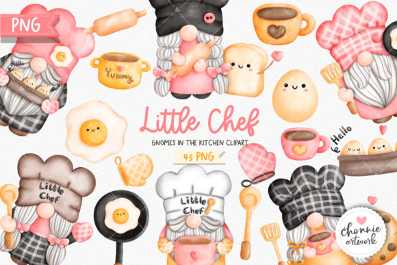 Little Chef,Gnome in the Kitchen Clipart