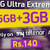 8GB Internet In Rs. 140 With Telenor 4G Ultra Extreme Internet Bundle