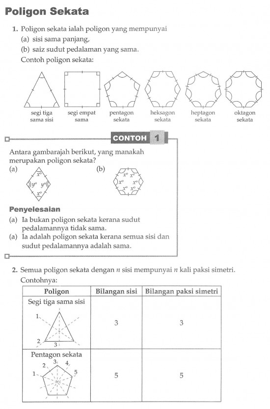 Pembantu Matematik: Bab 2 Poligon (II) Latihan Tubi