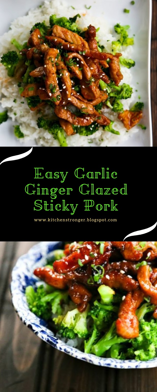 Easy Garlic Ginger Glazed Sticky Pork