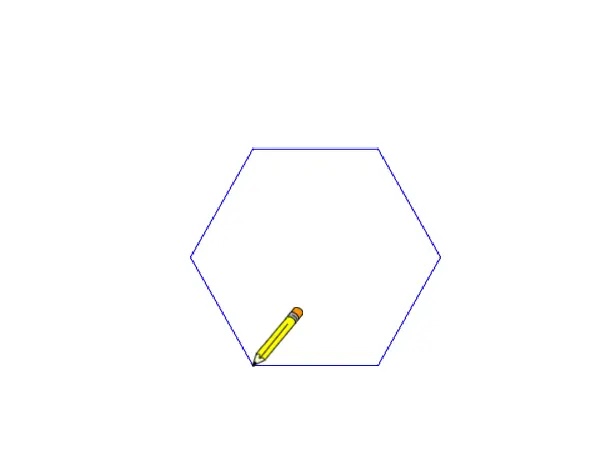 コンピュータで正多角形をかいてみよう（１）