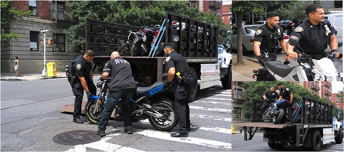 El NYPD confisca cientos de motores, ATV y pasolas ilegales  en el Alto Manhattan y El Bronx 