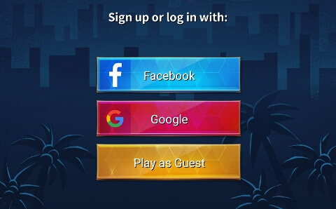 silahkan Login/Masuk menggunakan akun Facebook atau Google.