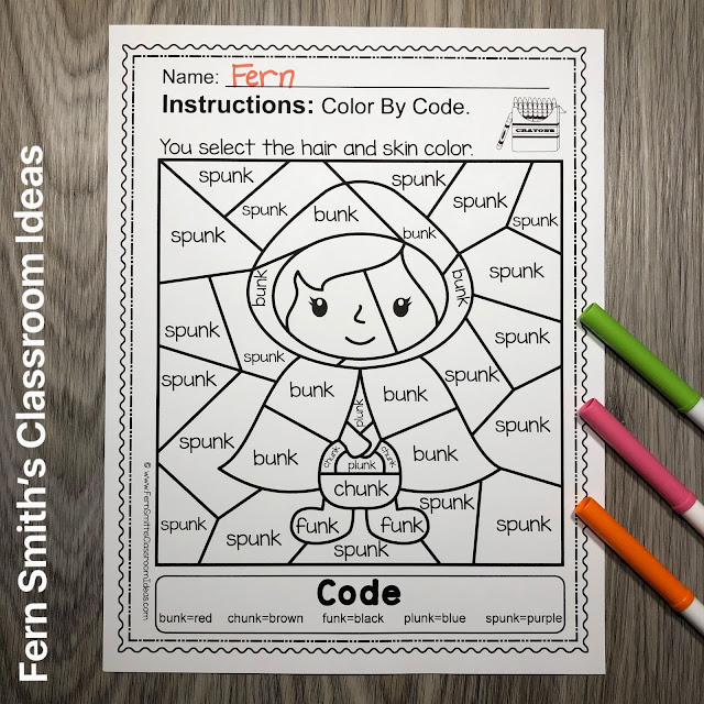 Click Here to Download This Little Red Riding Hood Themed The -unk Word Family Color By Code Remediation for Struggling Kindergarteners Resource For Your Class Today!