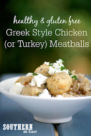 Healthy Greek Style Chicken Meatballs Recipe  low fat, low carb, healthy, gluten free, high protein, turkey mince, chicken mince, paleo, grain free