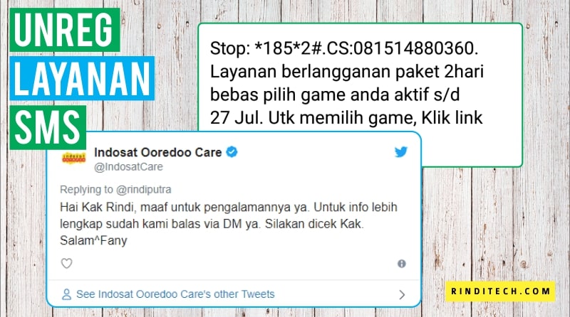 Cara Unreg Layanan Sms Sampai Pulsa Dikembalikan Refund Rindi Tech