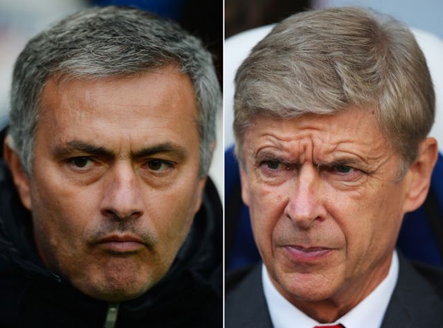 Arsene Wenger hoping Jose Mourinho struggles at Manchester United to hand Arsenal advantage in title race.