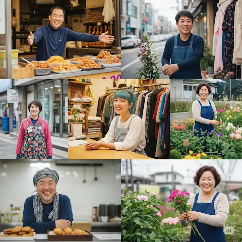 자영업을 하는 소상공인의 밝은 모습