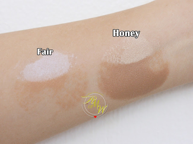 a swatch photo of Cathy Doll Sculpting: Highlight & Shading Cushion Review Fair skin and Honey Skin.