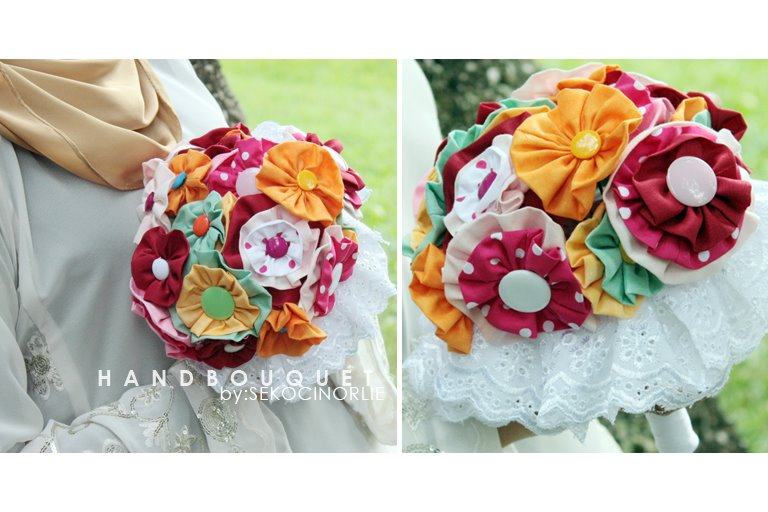 Wedding Favor Bridal Hand Bouquet Cotton Candy