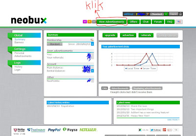 Bisnis online Internet PTC Neobux