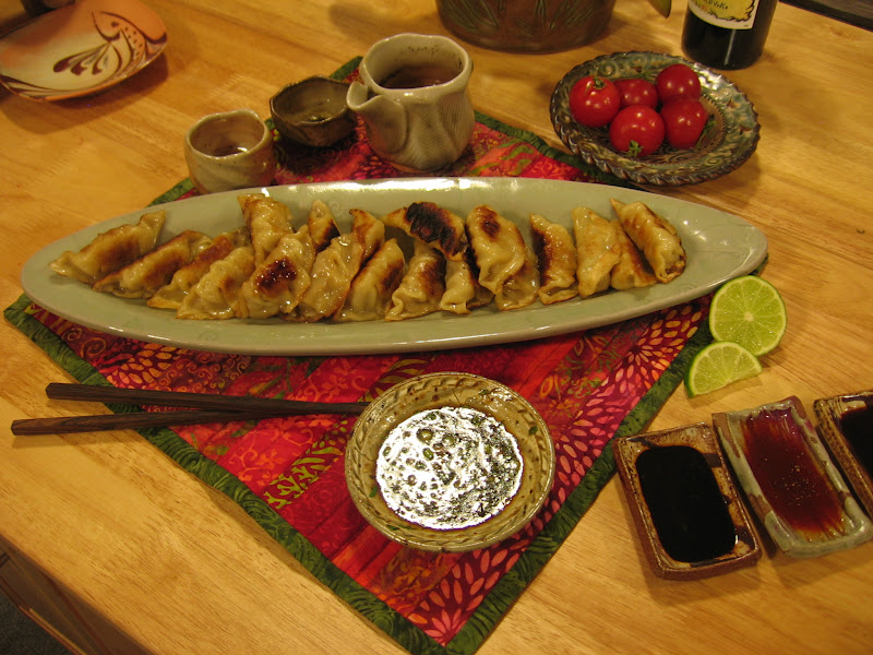 Iris Minc who owns and operates Purple Sage Pottery made the platter 