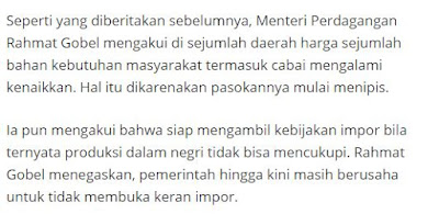 Wakil Presiden Republik Indonesia Jusuf Kalla Meminta Masyarakat Agar Ikhlas Jika Harga Pangan terus mengalami kenaikan - Commando