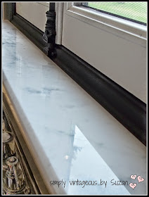 DIY Window sill marble shelf