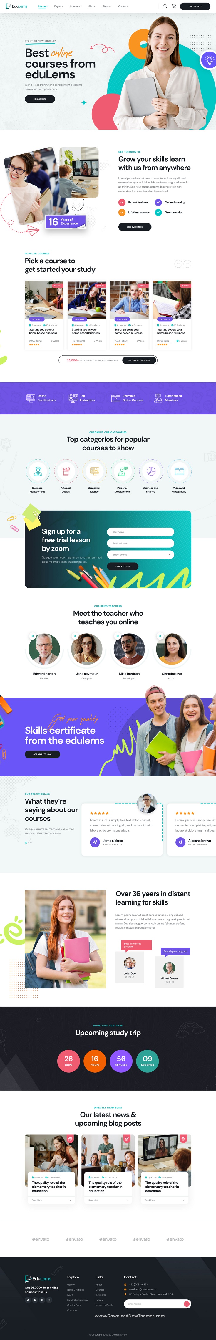 Edulerns - Education Courses HTML Template Review