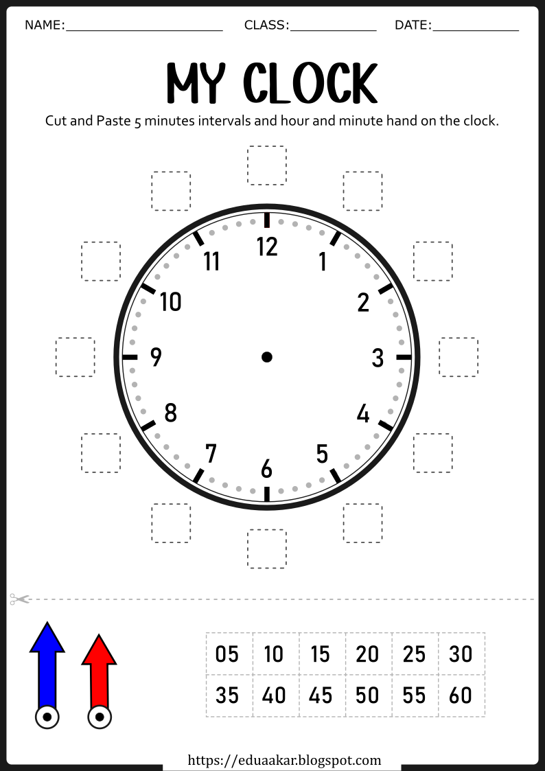 Free Printable Clock Worksheet