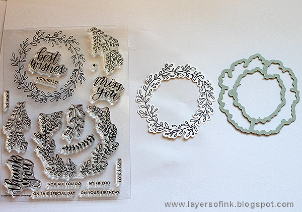 Layers of ink - Gel Printed Leaf Frame Tutorial by Anna-Karin Evaldsson