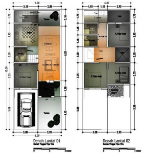 Modern House Design: House Plan Type 60 1 Floor And 2nd Floor