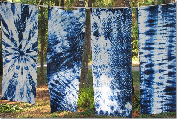 Karol Kusmail shibori panels