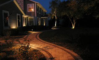 night view of landscape lighting