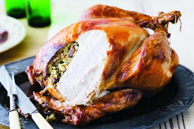 Roast turkey with pancetta, sage & onion stuffing Recipe