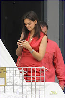 Katie Holmes Looking Red Dress Photos