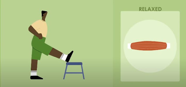 A cartoon of a man stepping on a stool