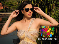 aditi govitrikar, fucking hot image in black goggles outdoor near the pond