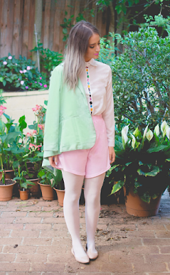 Mint and pink outfit