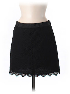 Black Lace J Crew Skirt