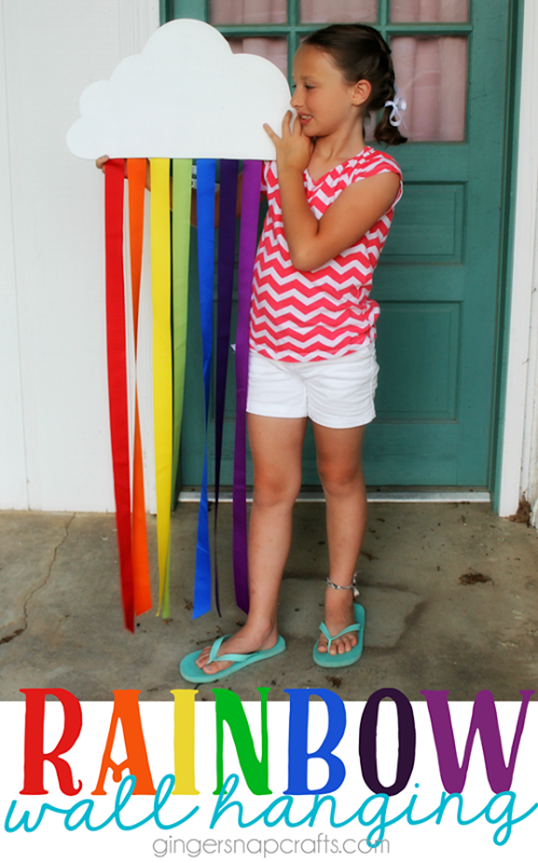 Rainbow Wall Hanging at GingerSnapCrafts.com #offray   #ribbon #sponsored_thumb[3]