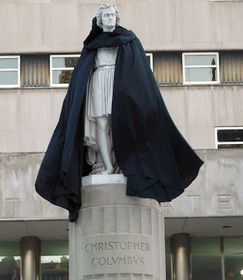 New York Statues Sport Cloaks To Promote NBC's The Cape Seen On lolpicturegallery.blogspot.com