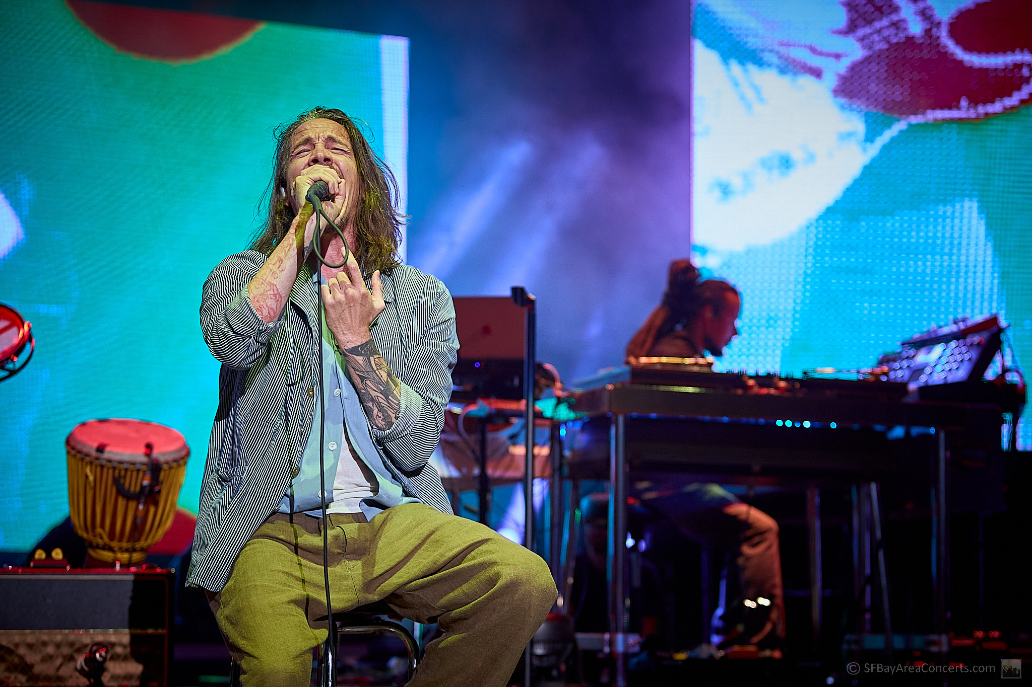 Brandon Boyd & Chris Kilmore of Incubus @ the Shoreline Amphitheater (Photo: Kevin Keating)