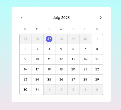 Classroomscreen monthly calendar