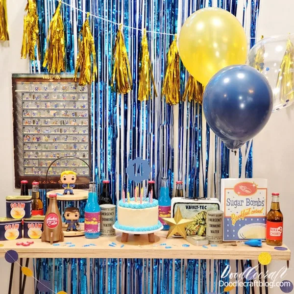 Host the Perfect Vault-Tec Birthday Party Fallout 76  Throw a Fallout themed Vault-Tec Party for the Vault Dwellers in your life!   Maybe you are finishing up a semester at Vault Tec University and a party in your school colors is great!   I'll show you all the things needed for the perfect, yet effortless, Vault-Tec party!
