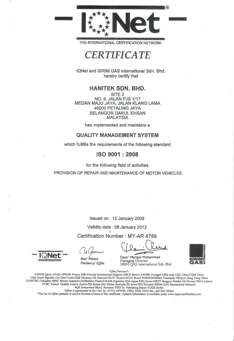 Welcome To Hanitek Sdn. Bhd.'s Homepage 