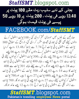 Electricity Tariff,Electricity Tariff in Pakistan,New Electricity Tariff,