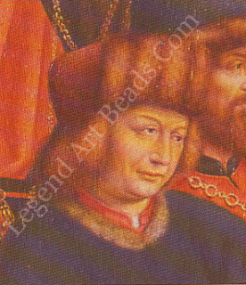 ) this detail from The Just Judges panel of The Ghent Altarpiece is thought to be a portrait of Hubert. There is no certain portrait of either of the brothers. 