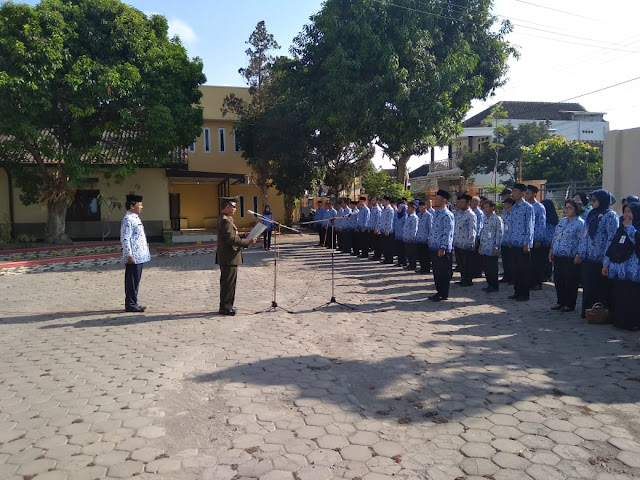 Danramil Wonosari Menjadi Irup  Upacara Bendera Peringati Hari Pahlawan