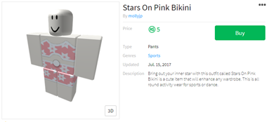Stars On Pink Bikini