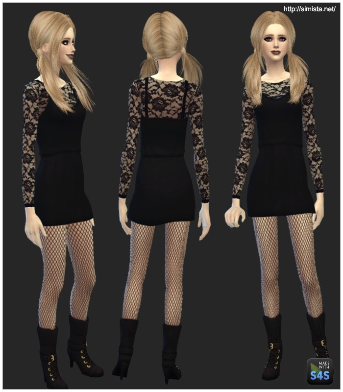 My Sims 4 Blog: Little Black Cocktail Dress for Teen - Elder ...