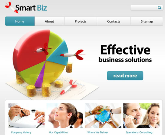 Download Free Business Website Template without PSD (591KB