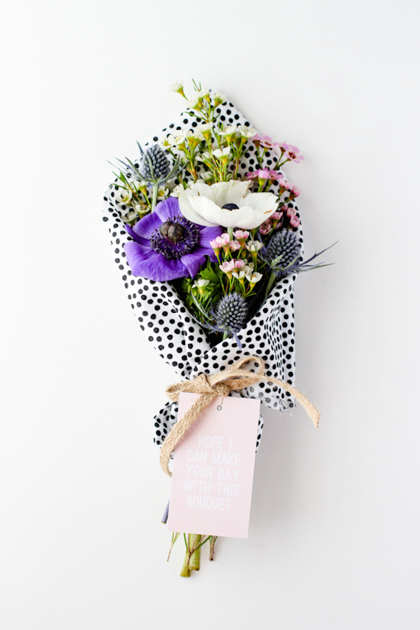 Make Your Day Bouquet Anemones Polka Dot Tissue Paper