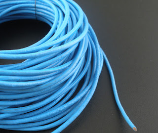 15 ft Blue Leather Cord