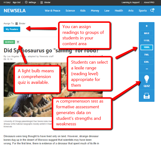 Support Reading Across any Subject with NewsELA and Diigo