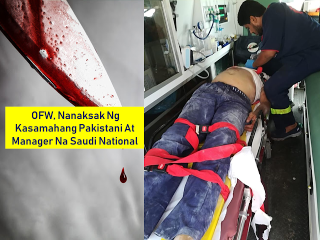 It is said that you cannot understand the situation an overseas Filipino worker is going through unless you became an OFW yourself. Sometimes they were caught in a situation where they cannot make a sound judgment resulting in an untoward result.  Our fervent request to our fellow OFWs, before you decide to work abroad, bring lots of patience and self-control.        Ads     Sponsored Links    A Filipino who went berserk and stabbed a Saudi manager and Pakistani employee to death and injured 5 more. They were working at the Farsan Island unit of Saudi Electricity Company (SEC) in the southern Jazan province.  The attacker whose identity except for his nationality was not disclosed, armed with a knife and a fire extinguisher was also seriously injured when security forces fired at him.  According to reports, the Filipino chased the Pakistani worker Arbab Ahmed with a knife and fire extinguisher following an argument between them at their accommodation. The Pakistani ran to the nearby company office to find shelter and went to the office of their manager Naseebi, 56, a Saudi Arabian national. The manager tried to calm the attacker but he was stabbed by the suspect and sustained wounds on the chest and throat.  While the other workers attempted to stop the suspect, he released the contents of the fire extinguisher. The security personnel was prompted to fire at him according to Saudi Gazette report.   In its twitter account, SEC offered condolence to the bereaved family members of the deceased manager and worker.     Filed under the category of overseas Filipino worker, OFW , work abroad, stabbing , Saudi arabia, KSA