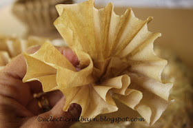 Eclectic Red Barn: Pushing the coffee filter bottom up to make a flower