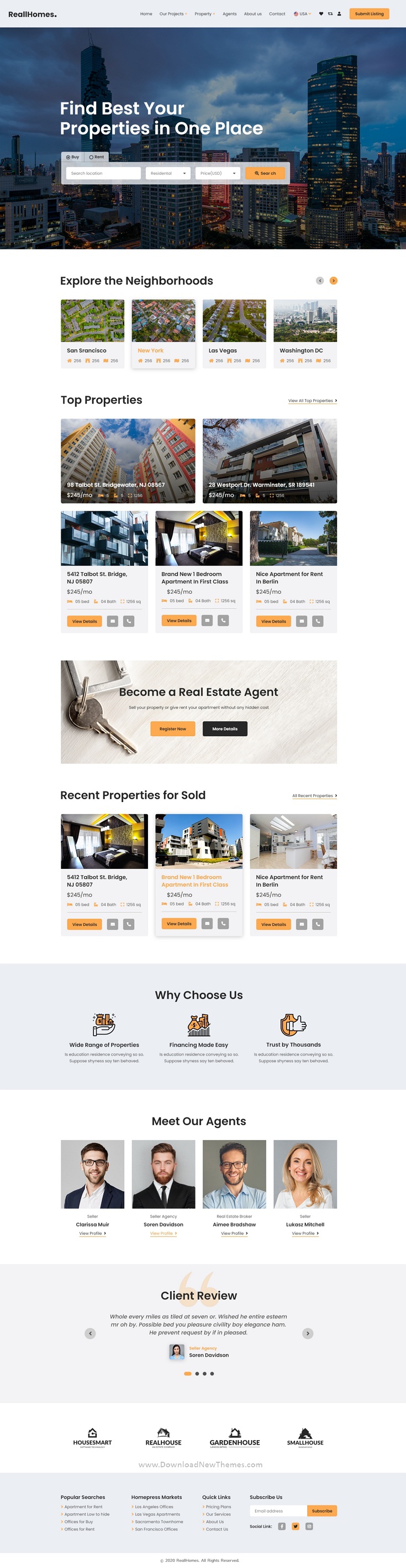 Real Estate & Property Agency XD Template